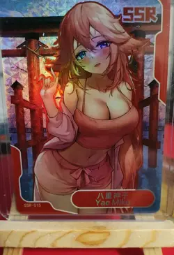 Yae Miko Waifu Card Custom Genshin Impact Goddess Story Senpai Goddess Haven - Image 1