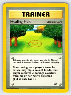 Healing Field 61/64 Neo Revelation Pokemon Card Vintage WOTC Uncommon - Lp - Image 1