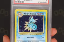 Misty’s Seadra 9/132 Gym Heroes 2000 Prerelease Holo Pokemon Card MINT PSA 9 - Image 3