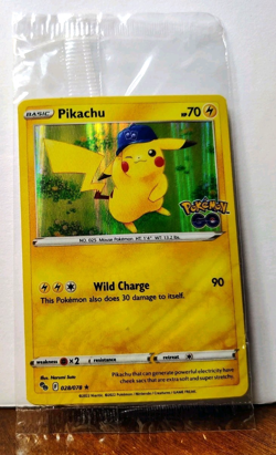 POKEMON PIKACHU 028/078 HOLO RARE POKEMON GO STORE PROMO CARD SEALED - Image 1
