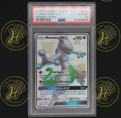 Mewtwo GX SV59/SV94 Hidden Fates 2019 Full Art Pokemon Card GEM MINT PSA 10 - Image 1