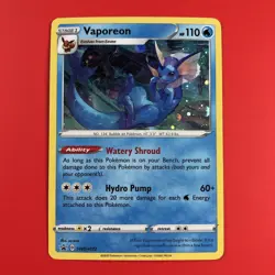 2020 | Pokemon TCG (VAPOREON SWSH072 NM | PROMO) Holo Card English Foil CCG - Image 1