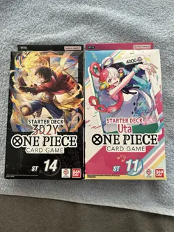One Piece Card Game Uta ST-11 & ST-14 Starter Deck English BOTH SEALED - Image 1