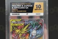 Moltres Zapdos Articuno GX SM210 Black Star Promo Pokemon Card ACE GEM MINT 10 - Image 3