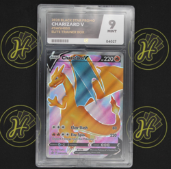 Charizard V SWSH050 Black Star Promo Full Art 2020 ETB Pokemon Card MINT ACE 9 - Image 1