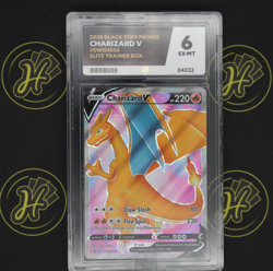 Charizard V SWSH050 Black Star Promo Full Art 2020 ETB Pokemon Card EX-MT ACE 6 - Image 1