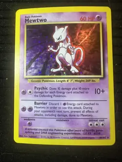 Pokemon 1st Edition Mewtwo Holo Vintage Card 1999 - Image 1