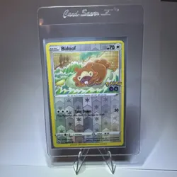 Pokemon Bidoof 059/078 Pokemon GO Reverse Holo Peelable Ditto Single Card - Image 1
