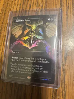 Demonic Tutor (Borderless) Commander Masters Foil - Image 1