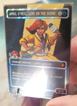 PIXEL April O'Neil, Live on the Scene Borderless Surge TMNT magic the gathering - Image 3