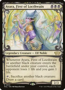 MTG Ayara, First of Locthwain Showcase ** Multiverse Legends ** English - Image 1