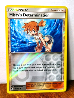 POKEMON MISTY'S DETERMINATION 62/68 REVERSE HOLO HIDDEN FATES LP-NM - Image 1