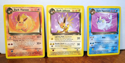 POKEMON TEAM ROCKET EEVEELUTIONS DARK FLAREON 35/82 JOLTEON 38/82 VAPOREON 45/82 - Image 1
