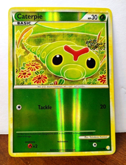 POKEMON CATERPIE 57/123 REVERSE HOLO HEARTGOLD SOULSILVER MP-LP TOMOKAZU KOMIYA - Image 1