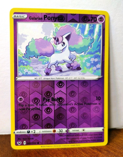 POKEMON GALARIAN PONYTA 081/202 REVERSE HOLO SWORD & SHIELD LP - Image 1