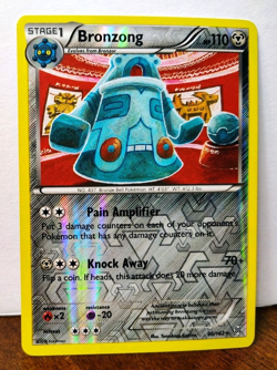 POKEMON BRONZONG 96/162 REVERSE HOLO RARE BREAKTHROUGH LP TOMOKAZU KOMIYA - Image 1