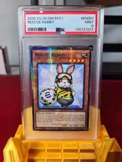 Yu-Gi-Oh! Rescue Rabbit Parallel Rare eFootball Promotional EFC1-en001 PSA 9 - Image 1