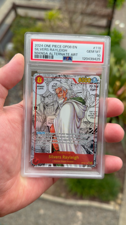 2024 ONE PIECE OP08-TWO LEGENDS MANGA ALTERNATE ART #118 SILVERS RAYLEIGH PSA 10 - Image 2