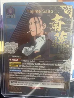 Union Arena Rurouni Kenshin! Hajime Saito 039 SR* - Alt Art - English - NM/Mint - Image 1