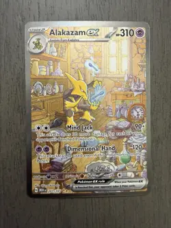 Pokemon TCG Alakazam EX 151 Holo Card Scarlet & Violet 201/165 - Image 1