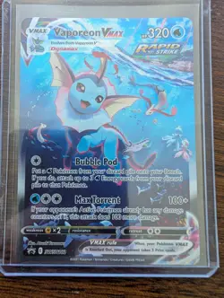 Vaporeon VMAX SWSH182 Sword & Shield Promo Holo Pokemon TCG Card - Image 1