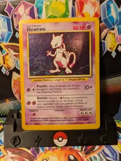 WOTC Pokemon TCG Mewtwo 10/102 - English Base Set Holo Raw Card | MP - Image 1