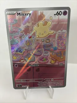 Pokemon TCG Milcery 152/142 Stellar Crown Illustration Rare Card Sv07 - Image 2