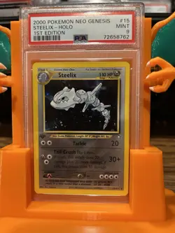 Pokemon TCG Steelix Neo Genesis 1st Edition Holo Rare Card PSA 9 - Super Clean - Image 3