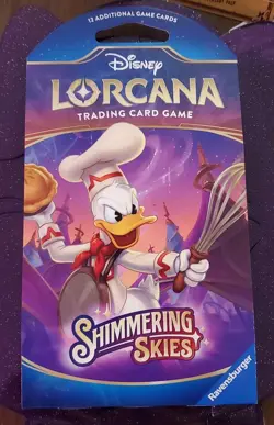 Disney Lorcana Shimmering Skies Booster Pack Donald Duck Chef Art Sealed 12 Card - Image 1