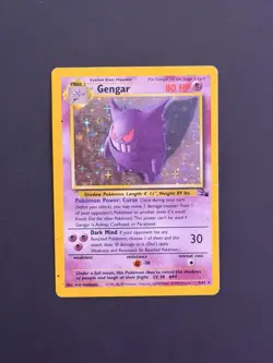 HOLO Rare Base Set Gengar Vintage Pokemon Card: HOLO Gengar #18/100 English - Image 1