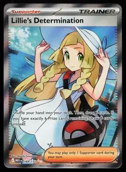 Lillie's Determination 169/132 Ultra Rare Mega Evolution Pokemon Card - Image 1