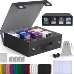 Magic Trading Leather 4000+Cards Deck Box Card Storage Box For TCG Pokemon UK - Image 1