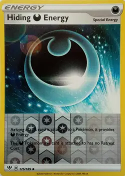 175/189 HIDING ENERGY REVERSE HOLO DARKNESS ABLAZE POKEMON CARD - Image 1