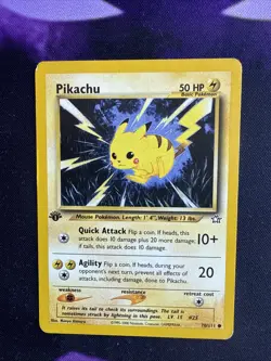 Pokemon Pikachu TCG Neo Genesis 1st Edition Card 70/111 LP/MP - Image 1