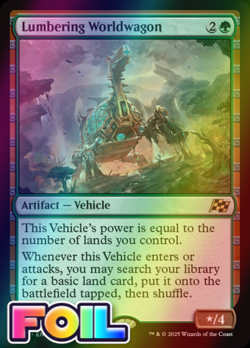 x1 Lumbering Worldwagon DFT Aetherdrift MTG 168 FOIL RARE M/NM 1x - Image 1