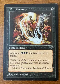 MTG Dark Ritual Mirage Italian Language MP/HP Magic The Gathering - Image 1