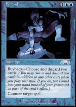 MTG Forbid, Exodus, Damaged, English - Image 1