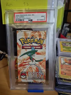 2008 Pokemon Pop Series 7 sealed booster pack graded PSA 9 MINT 107286878 - Image 1