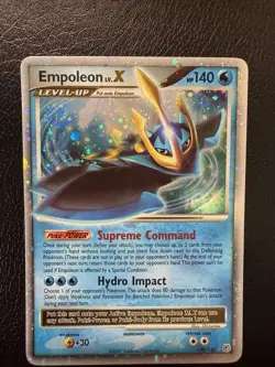 Empoleon LV.X 120/130 Diamond and Pearl Holo Pokemon 2007 TCG LP With Swirl🌀 - Image 2