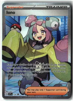 Iono ⭐ 124 Holo Promo Scarlet & Violet 2023 Pokemon NM - Image 1