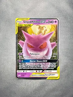 Pokemon Gengar & Mimikyu GX 53/181 Team Up Ultra Rare Holo HP240 English TCG - Image 1