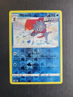 Weavile 31/198 Pokemon TCG SW&SH Chilling Reign Reverse Holo Rare NM - Image 2