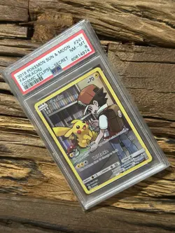 Fa/Pikachu Cosmic Eclipse-Secret Pokemon Sun & Moon Cosmic Eclipse 241 NM PSA 8 - Image 1