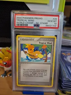 2004 Pokemon Tropical Wind World Championship Promo BlackStar 26 PSA 10 GEM 1102 - Image 1