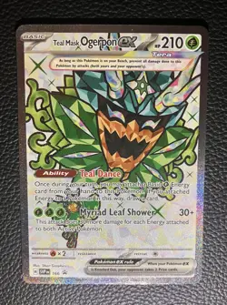 Teal Mask Ogerpon ex 166 Pokemon Scarlet & Violet Promo Full Art Holo NM - Image 1