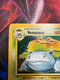 NM Base Holo Vintage Pokemon TCG Venusaur 15/102 Base Set Holo Rare 1999 - Image 2