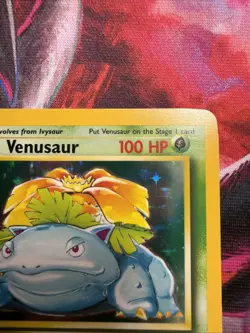 NM Base Holo Vintage Pokemon TCG Venusaur 15/102 Base Set Holo Rare 1999 - Image 3