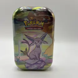 Prismatic Evolutions Mini Tin Espeon Art, Sealed Brand New, mint! Pokemon TCG - Image 1