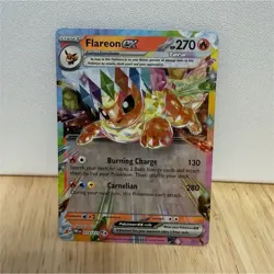 Pokemon Flareon ex Tera Holo Double Rare 014/131 Sv: Prismatic Evolutions HP 270 - Image 1