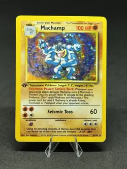 Pokemon TCG Machamp Base Set 8/102 Holo Unlimited Holo Rare - Image 1